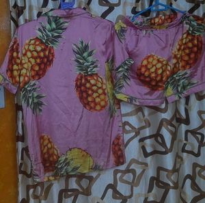 Pineapple Print Pajama Set