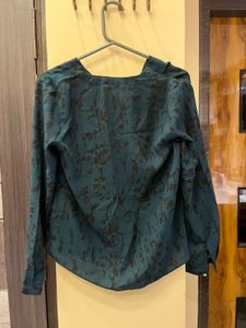 Elegant Green Print Top