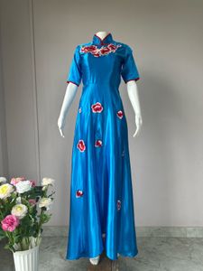Cheongsam Blue Gown