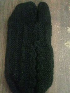 Black Two Finger Gloves
