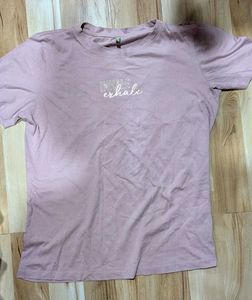 Dusty Rose &#34;Inhale Exhale&#34; T-shirt
