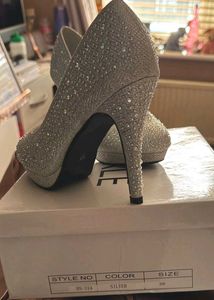 Silver Stiette Heels