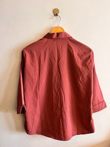 Rust Baggy/ Formal Shirt For Casual Wears