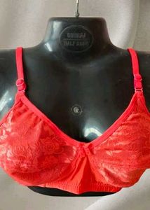 Red Floral Bra