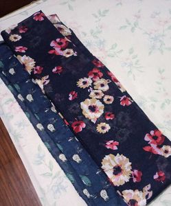 two printed hijabs