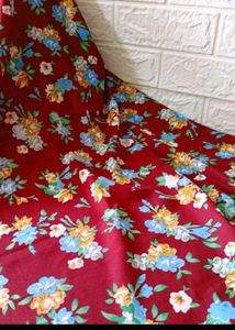 Red Floral Fabric