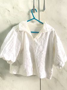 Eyelet Crop Top