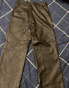 Black Faux Leather Pants