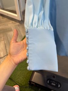Chic Light Blue Blouse