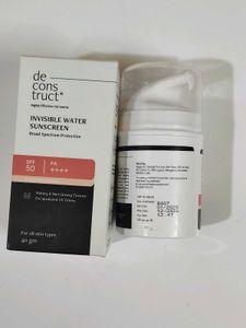 Deconstruct invisible Water Sunscreen With Spf 50
