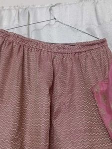 Pink Printed kurti plazo Set