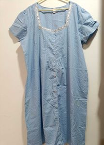 Blue Polka Dot Night Gown