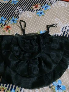 Black Ruffle Cami Top