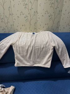 Sequin Ribbed Top