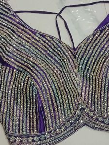 Women Crop Top Skirt, Elegant Purple