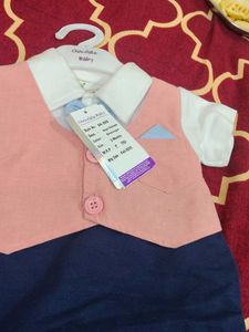 Boys Orange Romper