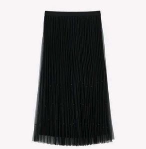 Pleated Black Skirt