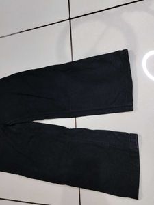 Chic Black Wide-Leg Denim Jeans for Women