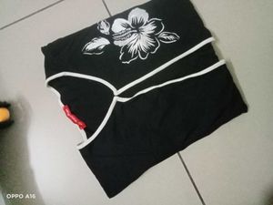 Chic Black Floral Cardigan