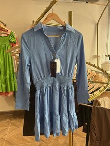 Urbanic Blue Mini Shirt Dress