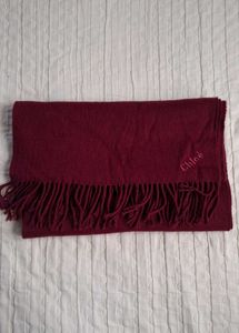 Chloe Burgundy Wool Scarf
