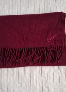 Chloe Burgundy Wool Scarf