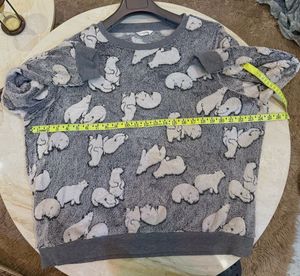 Cute Polar Bear Print Sweatshirt