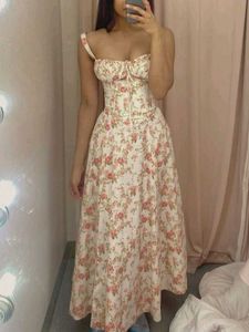 Pink Floral Printed Dress