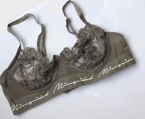 Missguided Olive Lace Detail Bra