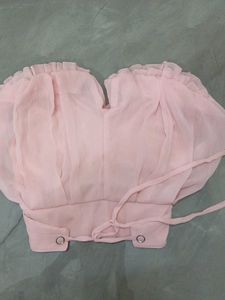 Cute Pink Top &amp; Bottom Set