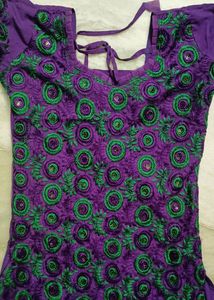 Full Net Embroidery Kurti With Dupatta