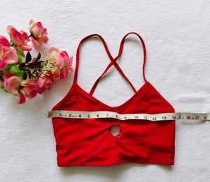Shein :  Red Crop Top