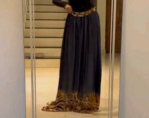 Elegant Animal Print Maxi Skirt | Flowing Chiffon