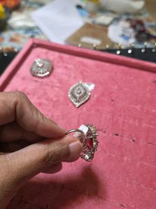 Ruby Zircon Ring Adjustable