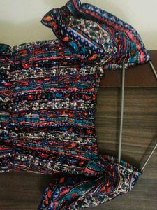 Boho Print Off-Shoulder Mini Dress