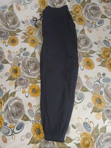 Black Cargo Joggers