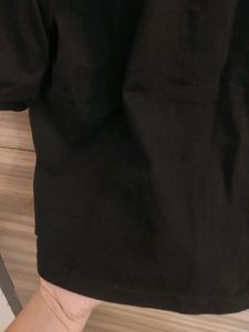 CATION Black Sweetheart Neckline Blouse