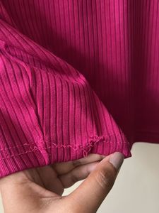 Magenta Crop Top