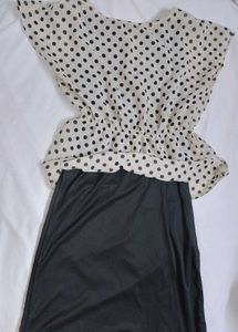 Polka Dot Dress - Attached Dres