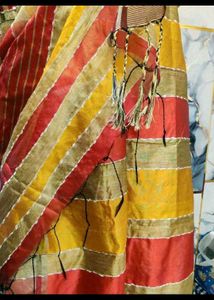 brand new saree handloom + uncut blouse piece