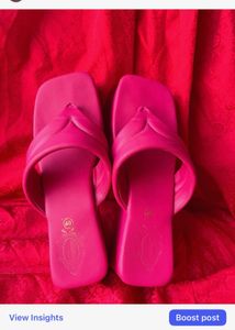 Pink Platform Thong Sandals