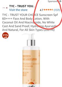 TYC Sunscreen Face &amp; Body Lotion