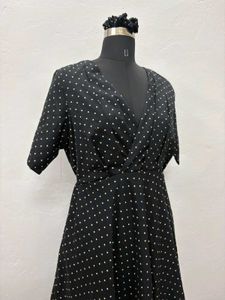 Polka Dot Black Dress