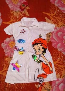 Pretty Shirt Type Dress For Women