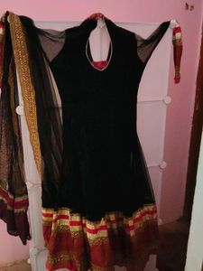 Black Embroidered Kurta Set