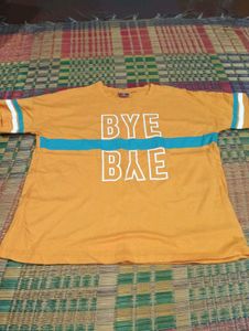 Yellow 'Bye Bae' Graphic Tee