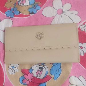 Beige wallet for women