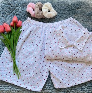 Heart Print Pajama Set [new without tag 🏷️]
