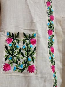 Kurti For 5-7 Yrs Girls, Embroidered pocket