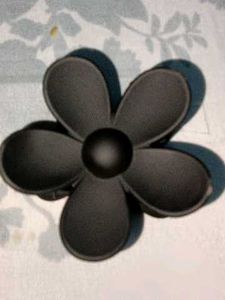 Black Flower Hair Clip